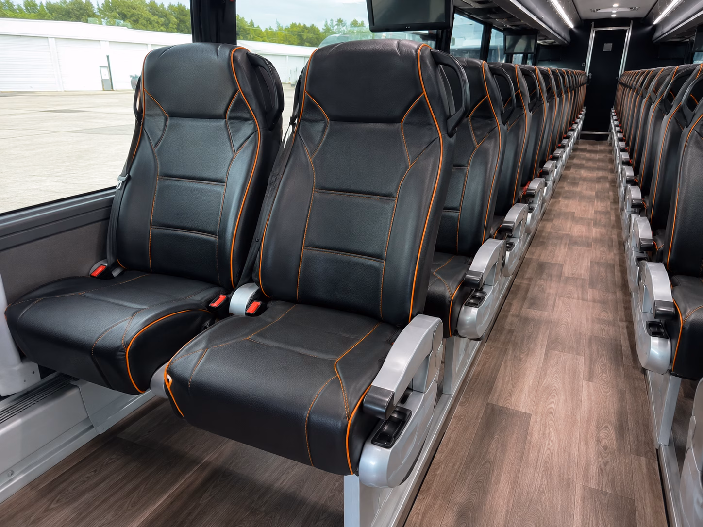 downey construction and film crew shuttle buses